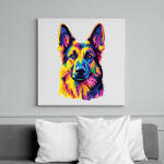 printfashion Németjuhász arc - Vászonkép - Fehér (16706594)