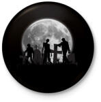 printfashion Zombi - Kitűző, hűtőmágnes - Fekete (16655472)