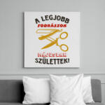 printfashion Fodrász szülinapja május színes - Vászonkép - Fehér (6638449)