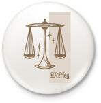printfashion Mérleg horoszkóp - Kitűző, hűtőmágnes - Fehér (6268000)