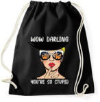 printfashion Wow Darling - Pop art - Sportzsák, Tornazsák - Fekete (7102327)