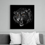 printfashion Tigris portré - Vászonkép - Fekete (6657862)