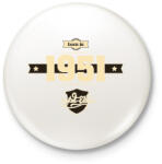 printfashion born-in-1951-cream-choco - Kitűző, hűtőmágnes - Fehér (3076819)