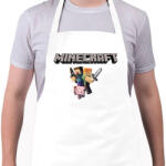 printfashion Minecraft - Kötény - Fehér (4902157)