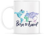 printfashion Born to travel - Bögre - Fehér (6382719)