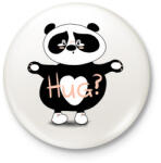 printfashion Panda ölelés - Kitűző, hűtőmágnes - Fehér (12056935)