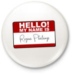 printfashion Hello, my name is - Kitűző, hűtőmágnes - Fehér (3476829)