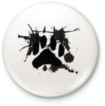 printfashion Farkas talp - Kitűző, hűtőmágnes - Fehér (3079885)