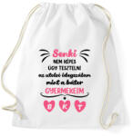 printfashion A bátor gyerekeim - Kezdőbetűkkel - Sportzsák, Tornazsák - Fehér (16032882)