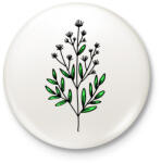 printfashion virág-008 - Kitűző, hűtőmágnes - Fehér (3087529)