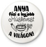 printfashion Anya főzi a legjobb húslevest a világon - Kitűző, hűtőmágnes - Fehér (16565365)