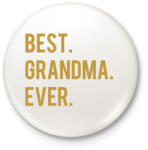 printfashion Legjobb Nagyi - Kitűző, hűtőmágnes - Fehér (3075392)