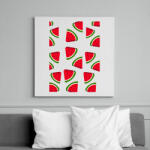 printfashion Görögdinnye - Vászonkép - Fehér (6631896)