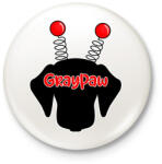 printfashion Piros bolondos méhecsketacskó - Kitűző, hűtőmágnes - Fehér (13432737)