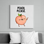 printfashion Peach Please - Vászonkép - Fehér (6629517)