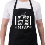 printfashion If you love me - Kötény - Fekete (7532829)