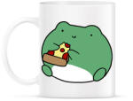 printfashion Pizzát evő béka - Bögre - Fehér (16017060)