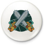 printfashion Láncfűrész - Kitűző, hűtőmágnes - Fehér (5109876)