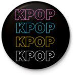 printfashion KPOP - Kitűző, hűtőmágnes - Fekete (3097216)