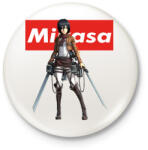 printfashion Mikasa Ackerman - Kitűző, hűtőmágnes - Fehér (5413704)