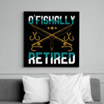 printfashion O'FISHally retired - Vászonkép - Fekete (6652696)