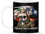 printfashion amikor jön a postás - franciabuci - Bögre - Fekete (15217781)