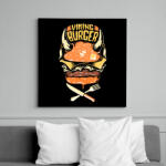 printfashion Viking Burger - Vászonkép - Fekete (6641488)