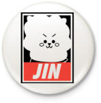 printfashion BTS JIN - Kitűző, hűtőmágnes - Fehér (3080935)