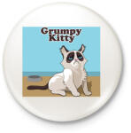 printfashion Macska - Kitűző, hűtőmágnes - Fehér (14972099)