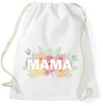 printfashion Mama virágokkal - Sportzsák, Tornazsák - Fehér (4823385)