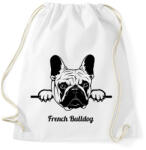 printfashion French Bulldog - Sportzsák, Tornazsák - Fehér (5115341)