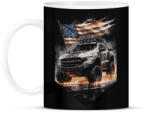 printfashion Vezetésre született és épített, amerikai izom autók pickupok teherautók - Bögre - Fekete (16796890)