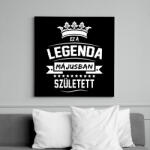 printfashion Ez a legenda májusban született - Vászonkép - Fekete (6652668)