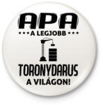 printfashion Toronydarus apa - Kitűző, hűtőmágnes - Fehér (3079064)