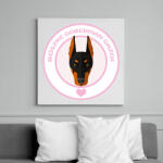 printfashion Büszke gazdi: Doberman - Vászonkép - Fehér (6628788)