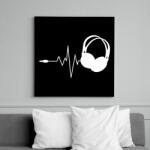 printfashion DJ love - Vászonkép - Fekete (6645572)