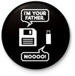 printfashion I m Your Father Usb - Kitűző, hűtőmágnes - Fekete (3098180)