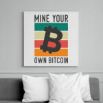 printfashion BITCOIN 4 EVER 82 - Vászonkép - Fehér (6640411)