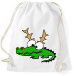 printfashion Krokodil Rudolf - Sportzsák, Tornazsák - Fehér (2046884)