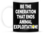 printfashion be the generation. . . - vegán aktivista grafika #4 - Bögre - Fekete (3907778)