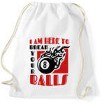 printfashion Break your balls - Sportzsák, Tornazsák - Fehér (11790007)