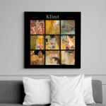 printfashion Klimt - részletek - Vászonkép - Fekete (11902183)