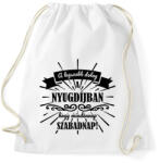 printfashion A legszebb dolog a nyugdíjban - fekete - Sportzsák, Tornazsák - Fehér (7310292)
