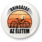 printfashion Biciklizés az életem - Kitűző, hűtőmágnes - Fehér (8517766)