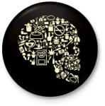 printfashion Gyilkos füst - Kitűző, hűtőmágnes - Fekete (3092817)