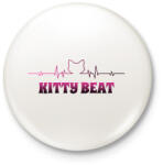 printfashion KITTY BEAT - Kitűző, hűtőmágnes - Fehér (10798980)