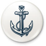 printfashion Horgony - Kitűző, hűtőmágnes - Fehér (13789347)