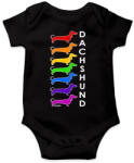 printfashion Rainbow dachshund - Baba Body - Fekete (13416718)