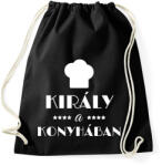 printfashion Király a konyhában - Sportzsák, Tornazsák - Fekete (1822266)