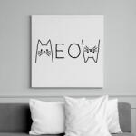printfashion Meow - Vászonkép - Fehér (14251848)
